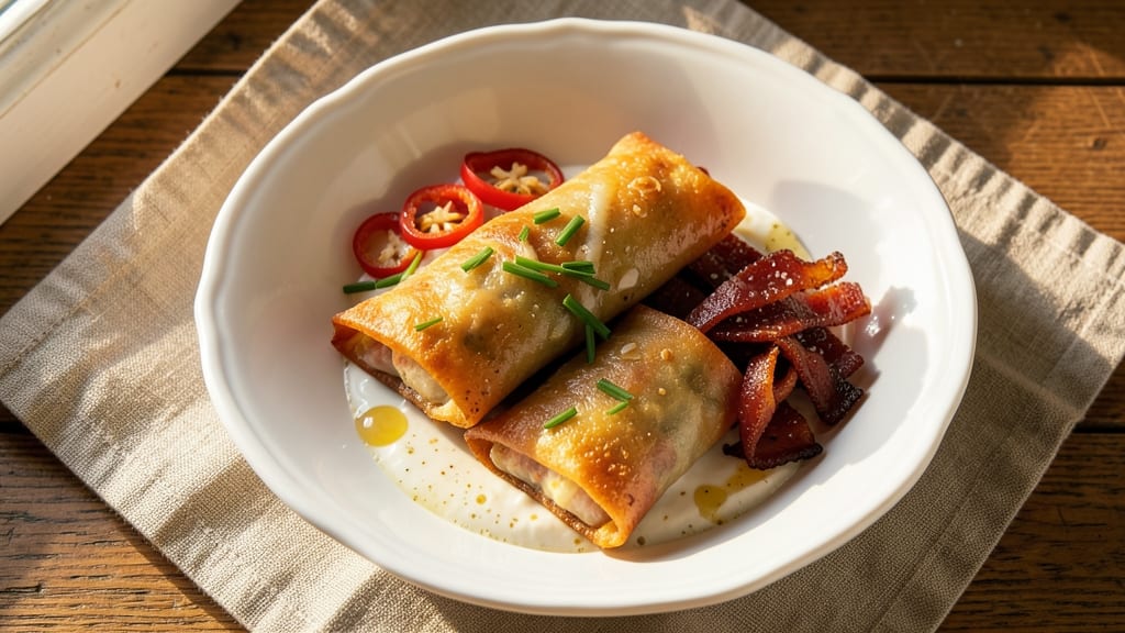 Bacon Jalapeño Popper Egg Rolls Recipe: Spicy-Sweet Crunch With Gooey Cheese