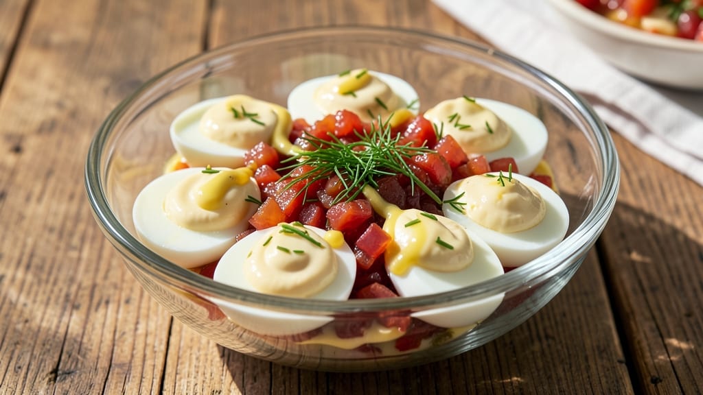 Traditional Deviled Eggs Recipe With Relish: Herb-Infused Yolk Brilliance in Every Bite