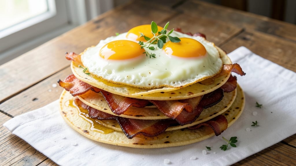 Bacon and Egg Breakfast Tacos Recipe: Smoky Crisp Tortillas With Foil-Sealed Yolk Treasure