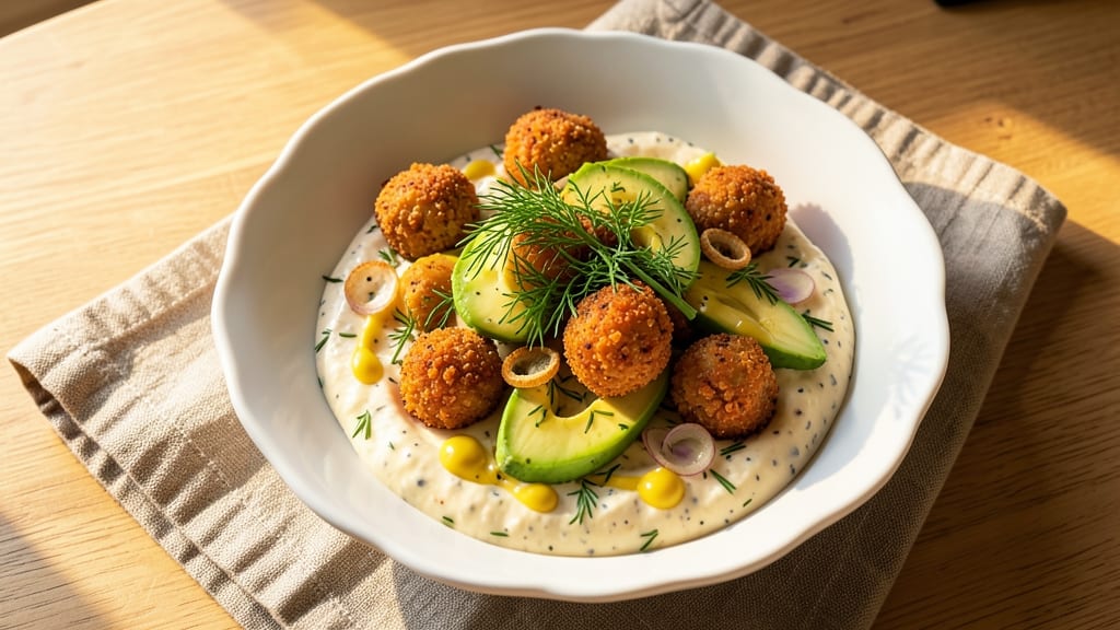 Vegan Tofu Egg Salad Recipe: Crispy Chickpea "Eggs" With Herbed Creaminess