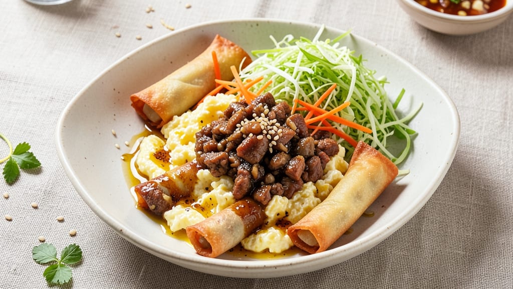 Spring Roll Egg Roll Recipe: Crispy Wraps With Silky Scrambled Centers