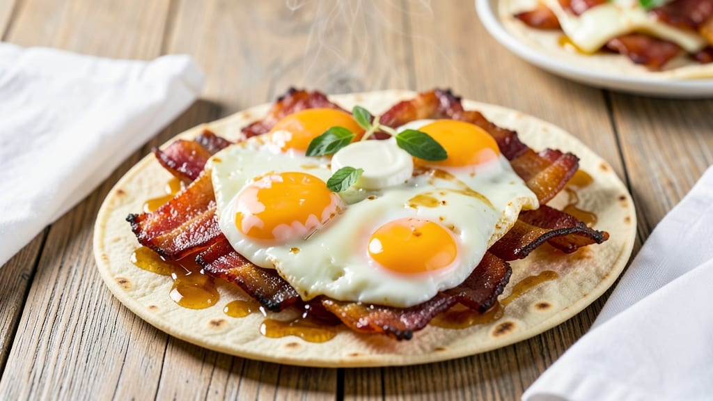 Waffle House Texas Bacon Egg and Cheese Melt Recipe: Crispy Tortilla Hugs Melty Cheese Magic