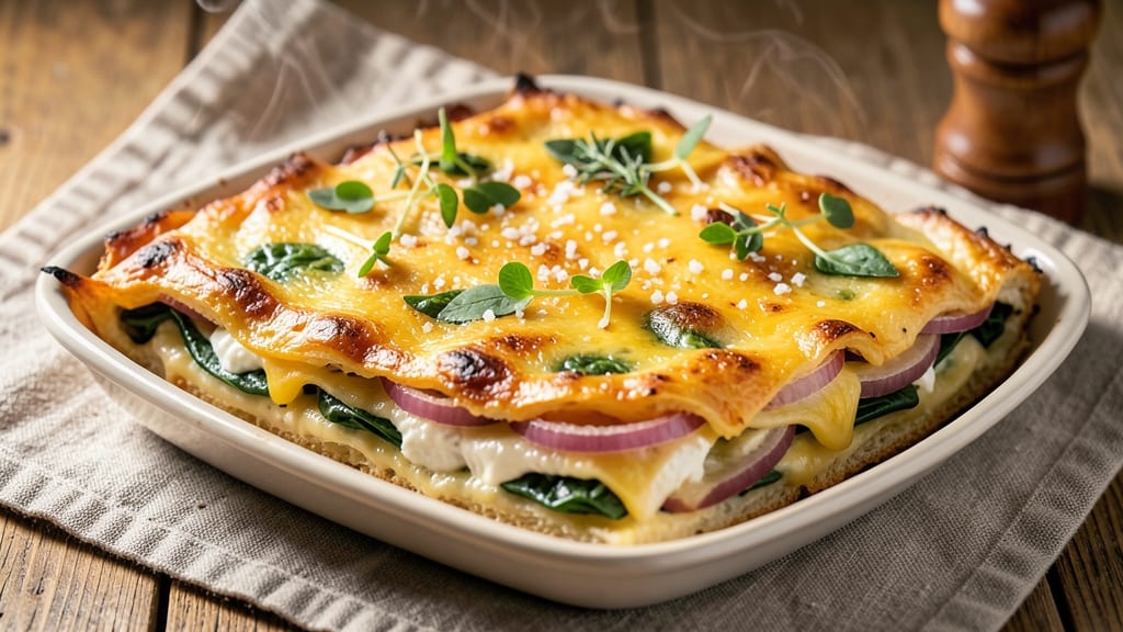 Veggie Egg Strata Recipe: Layered Breakfast Casserole With Crispy Top