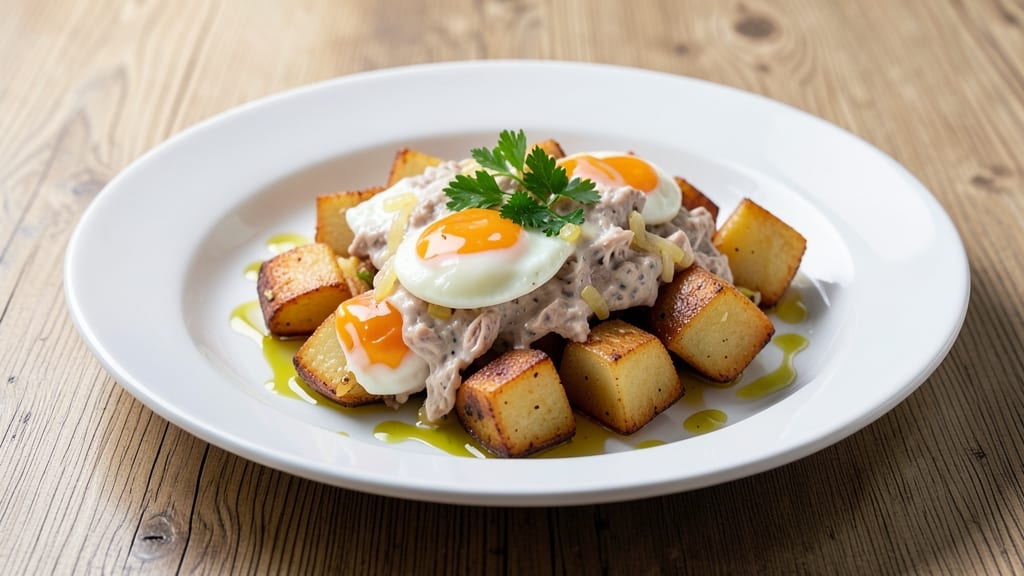 Tuna Egg Potato Recipe: Crispy Hash with Flaky Yolk Magic