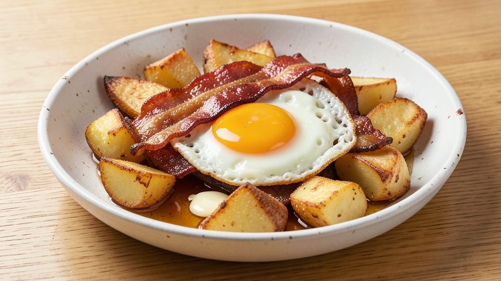 Bacon Egg Potato Recipe: Crispy Hash Browns With Smoky Yolk Magic
