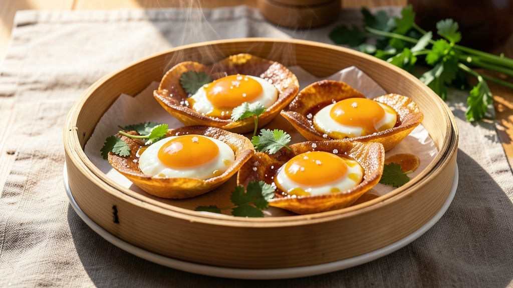 Vietnamese Steamed Egg Recipe: Silky Yolk Brilliance in Tortilla Cups
