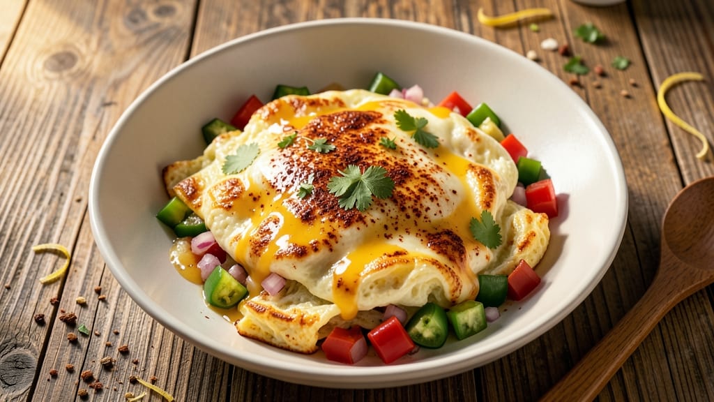 Spicy Egg Omelette Recipe: Smoky Chipotle and Cheese Layers