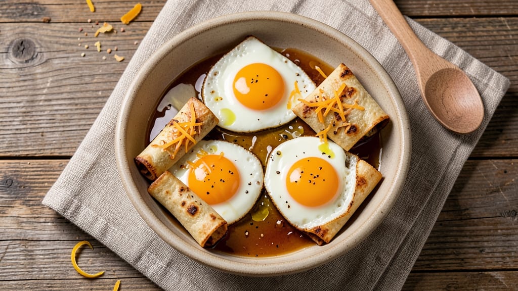 Asian Fried Egg Recipe: Crispy Tortilla Shells With Silky Yolk Brilliance