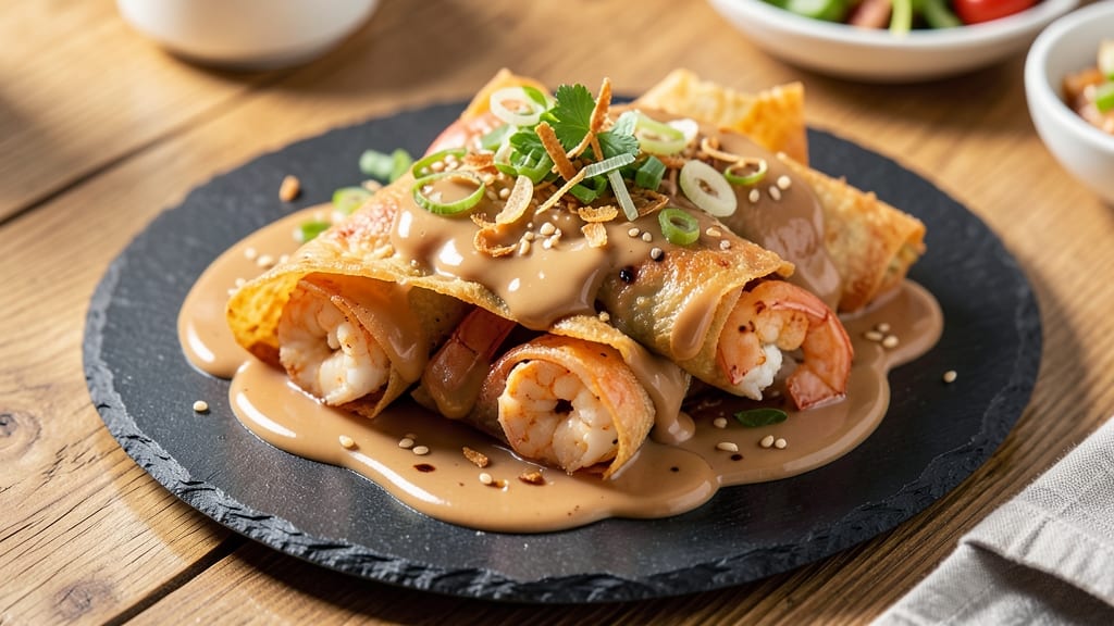 Shrimp Egg Roll Recipe With Peanut Butter: Crispy Wraps Filled With Nutty-Sweet Surprise