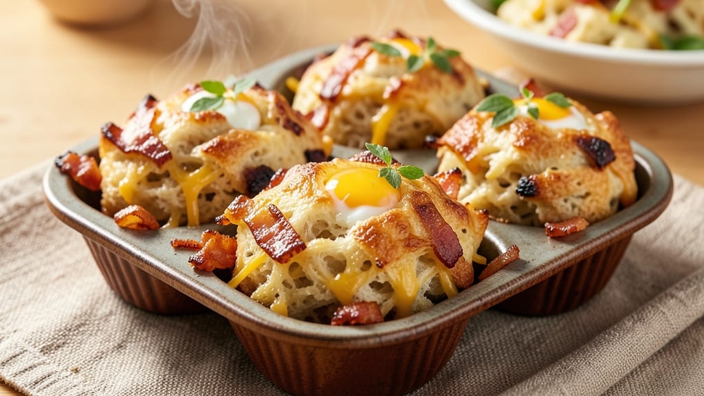 Bacon and Egg Hash Brown Muffins Recipe: Crispy Edges, Runny Yolk Magic