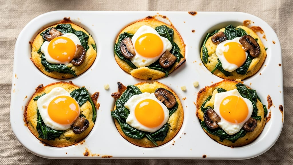 Spinach Mushroom Egg Muffins Recipe: Savory Breakfast Bites With Herbed Yolk Magic