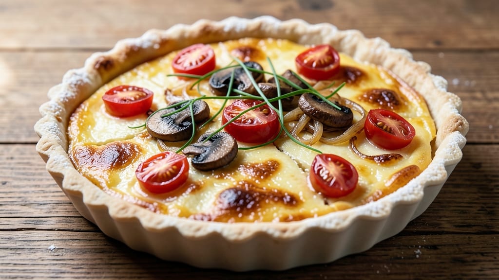 Vegetarian Egg Quiche Recipe: Flaky Crust with Herbed Tofu Filling