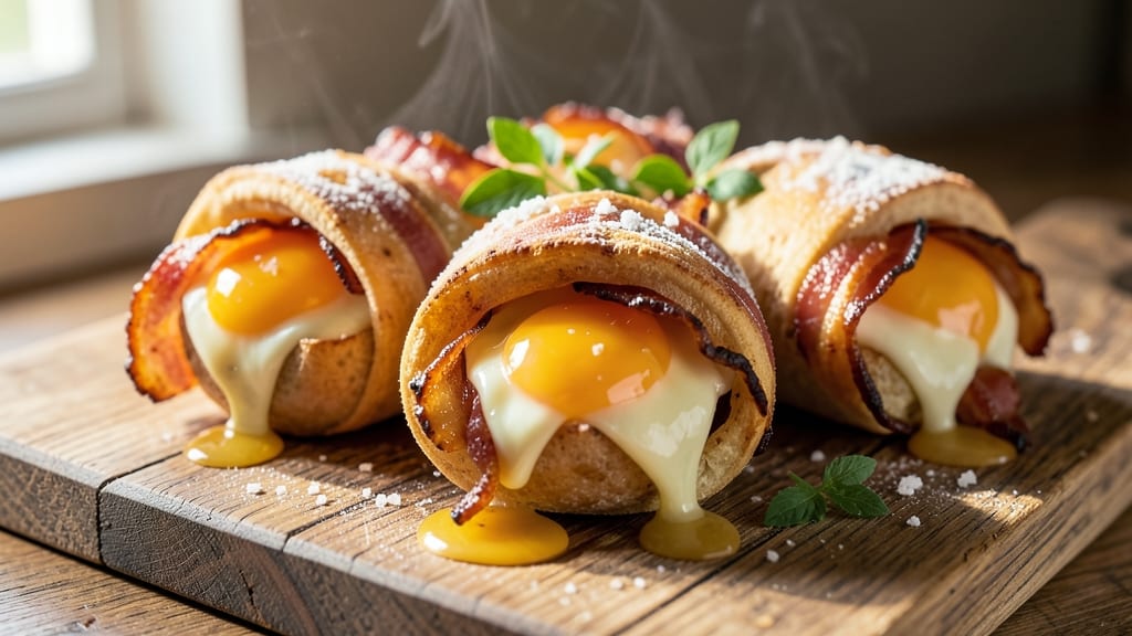 Bacon, Egg, and Cheese Bombs Recipe: Crispy Tortilla Cups with Smoky Bacon Bite