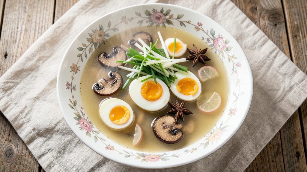Wok-Seared Egg Drop Soup Recipe: Lightly Smoked Ginger and Star Anise Depth