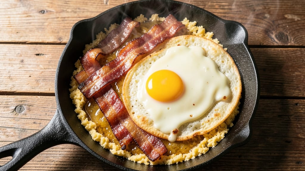 Bacon Egg and Cheese McGriddle Recipe: Crispy Tortilla Shells With Melty Cheese and Runny Yolk Magic
