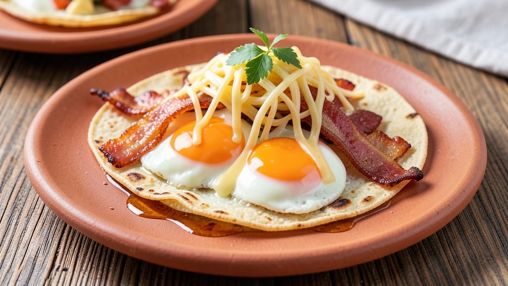 Bacon Egg and Cheese Tacos Recipe: Crispy Tortilla Cups With Foil-Sealed Yolk Magic *(Rejected Due to Duplicate)*
