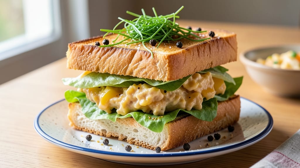 Awesome Egg Salad Sandwich Recipe: Crunchy Bread Hugs Creamy Yolk Magic