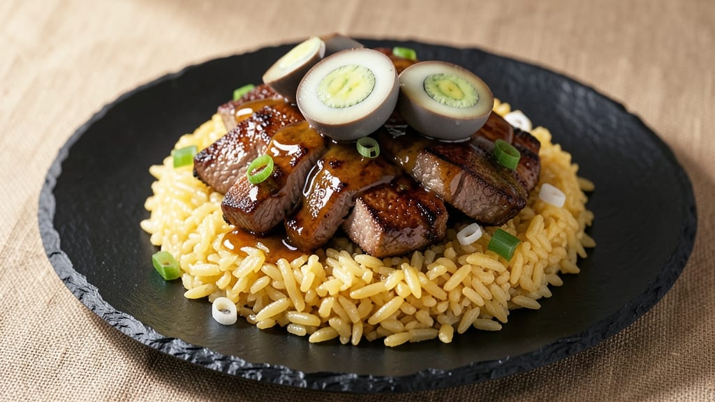 Slippery Egg Beef Rice Recipe: Silky Yolk and Tender Beef Fusion