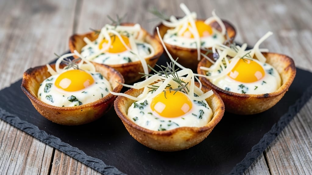 Tim Hortons Spinach and Egg White Bites Recipe: Crispy Tortilla Cups With Herbed Yolk Magic