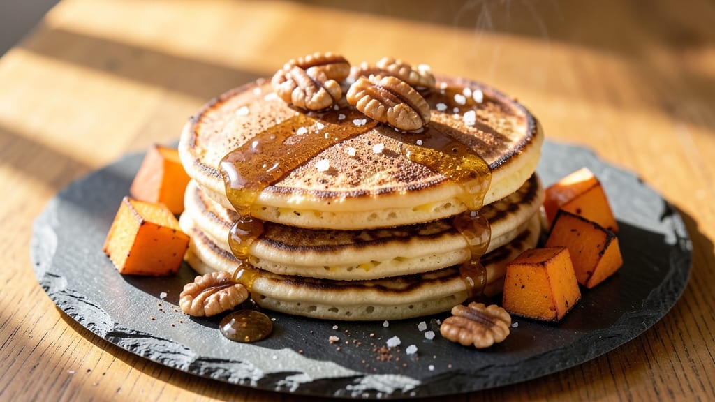 Sweet Potato and Egg Pancakes Recipe: Spiced Sweetness With Runny Yolk Magic