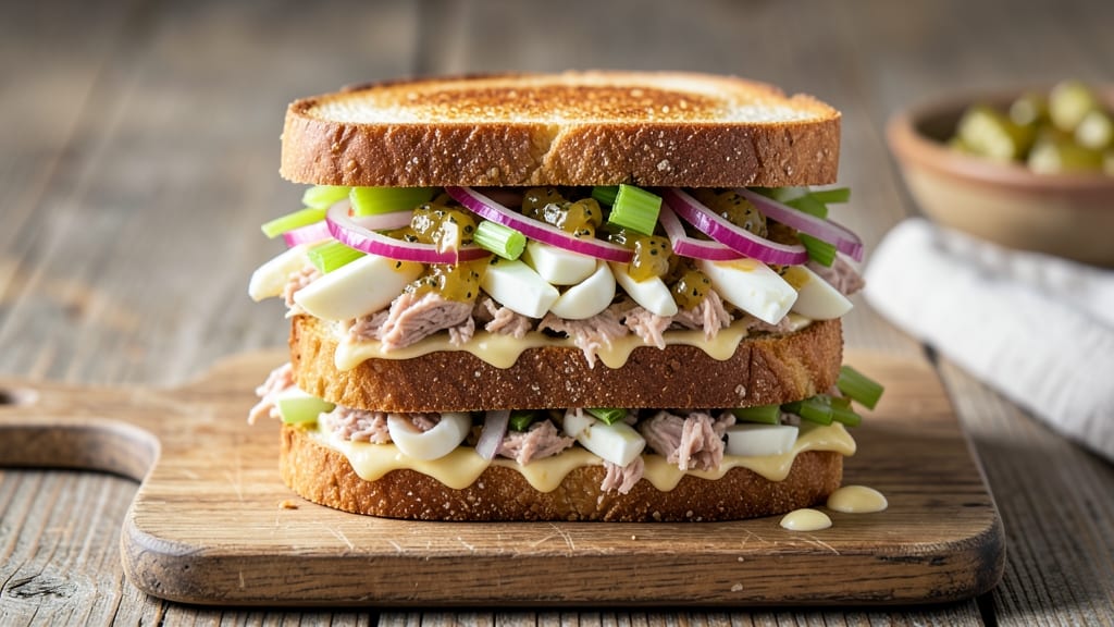 Tuna Salad Sandwich Recipe With Egg and Relish: Crunchy Celery and Zesty Kick in Every Bite