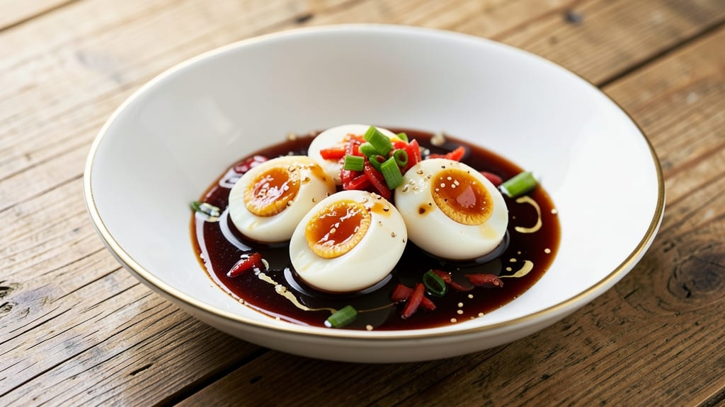 Soaked Eggs Recipe: Marinated Yolk Brilliance in Crispy Tortilla Shells