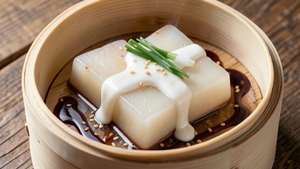 Steamed Japanese Egg Tofu Recipe: Silky Ribbons in Savory Miso Broth